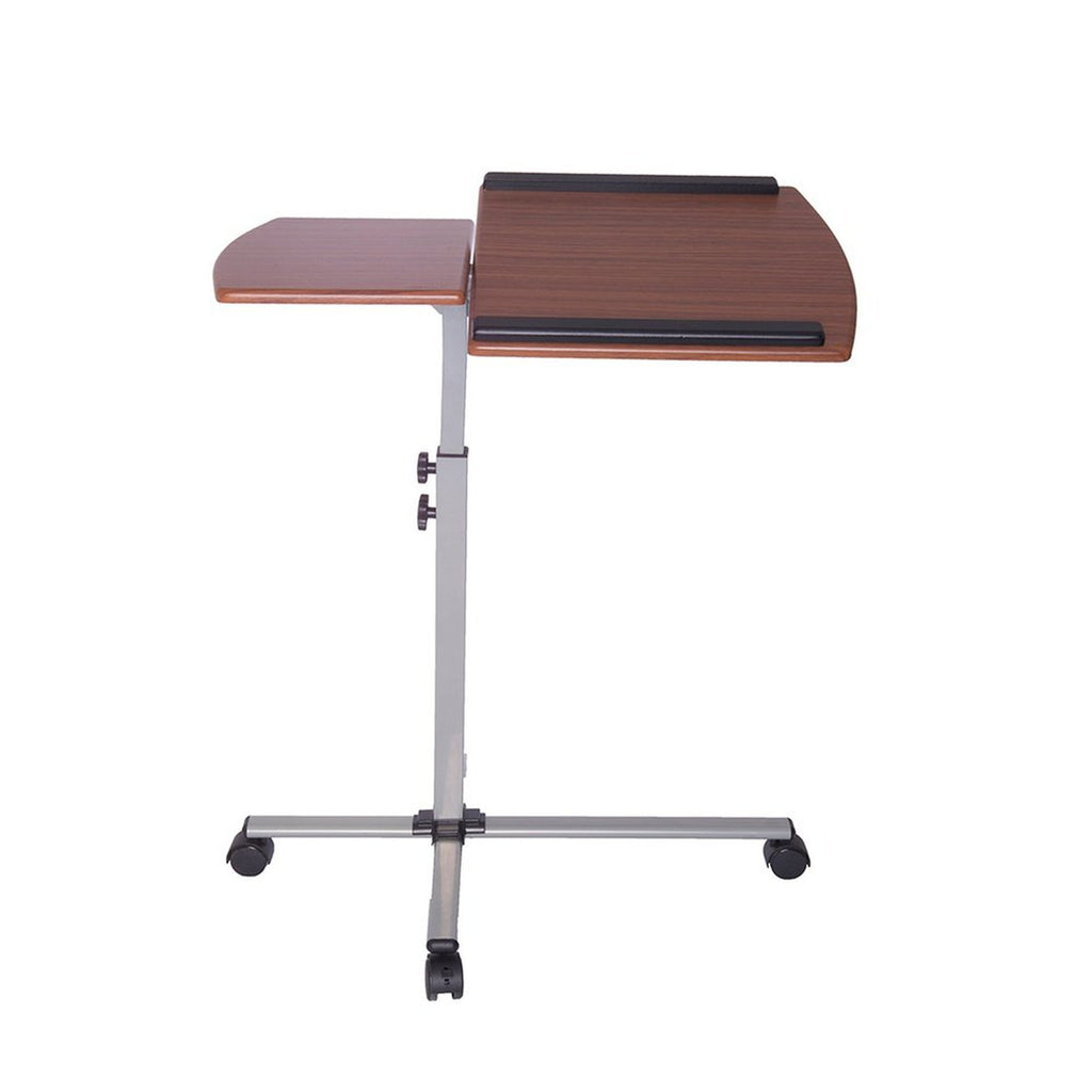 Techni Mobili Rolling Adjustable Laptop Cart, Mahogany Techni Mobili Desks