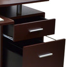 Techni Mobili Stylish Computer Desk with Storage, Chocolate Techni Mobili Desks