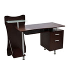 Techni Mobili Stylish Computer Desk with Storage, Chocolate Techni Mobili Desks