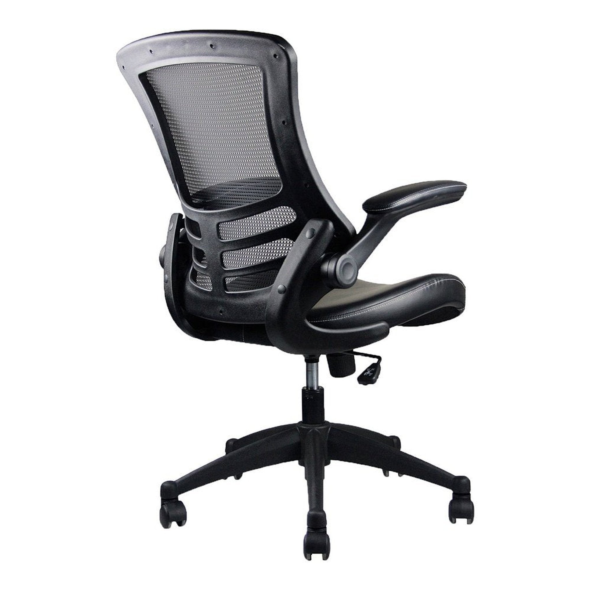 Techni Mobili Stylish Mid-Back Mesh Office Chair with Adjustable Arms, Black Techni Mobili Chairs