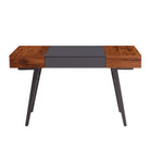 Techni Mobili Writing Desk - Dual Side & Pull-Out Front Drawer - Coated Grey Steel Frame - Mahogany Techni Mobili 