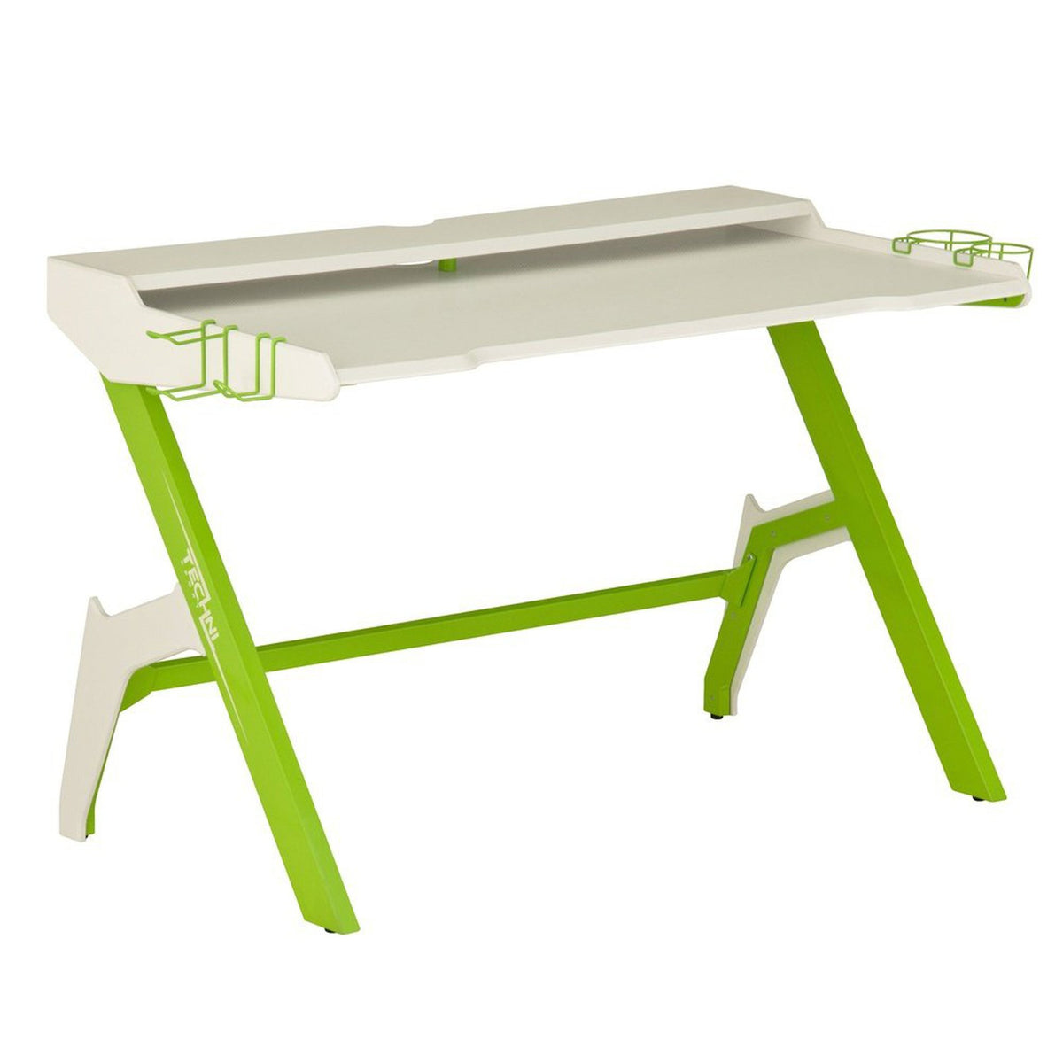 Techni Sport Ergonomic Computer Gaming Desk Workstation with Cupholder ...