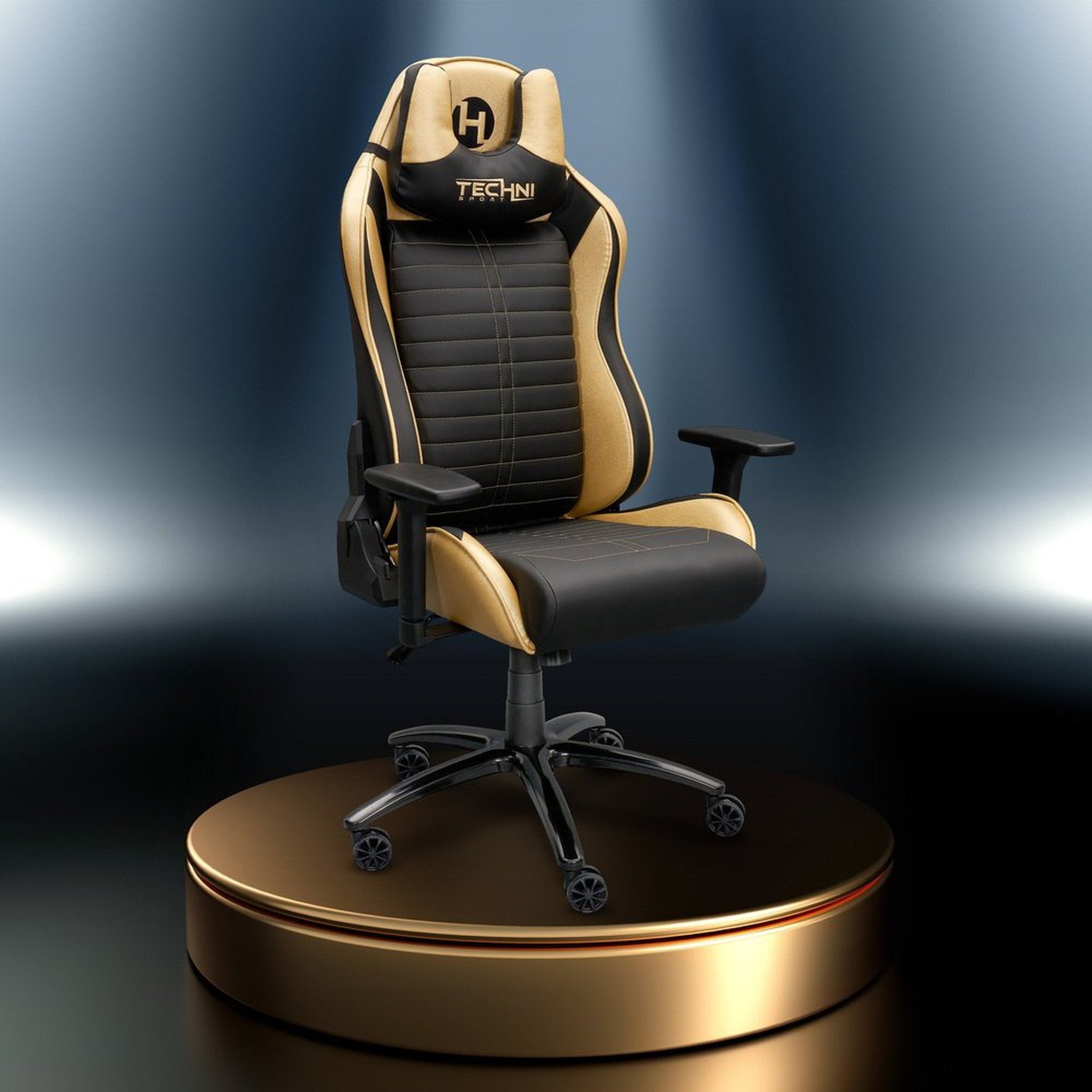 Techni Sport Ergonomic Racing Style Gaming Chair - Golden Techni Sport Gaming Chairs