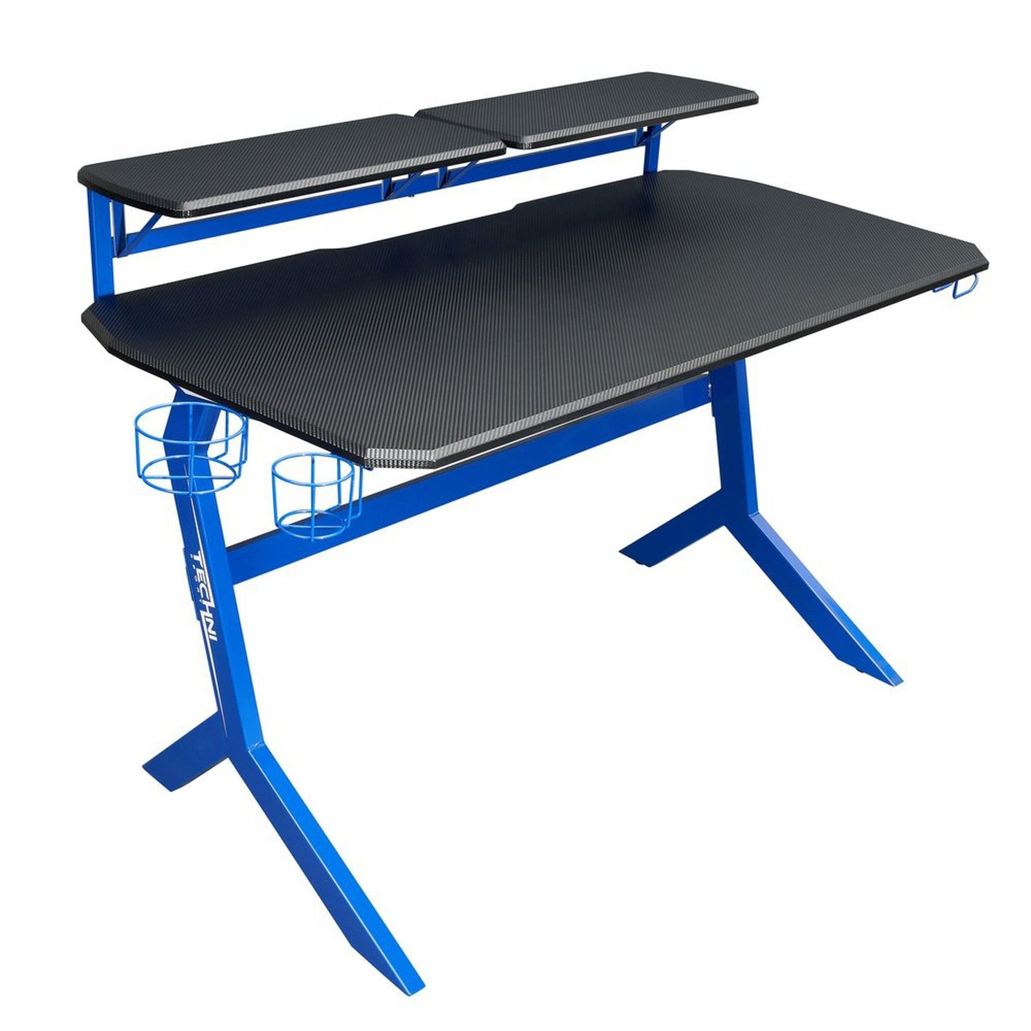 Techni Sport Blue Stryker Gaming Desk, Blue Techni Sport Gaming Desk