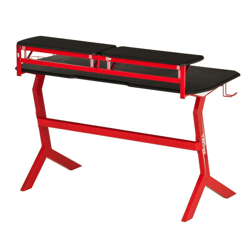 Techni Sport Red Stryker Gaming Desk, Red Techni Sport Gaming Desk
