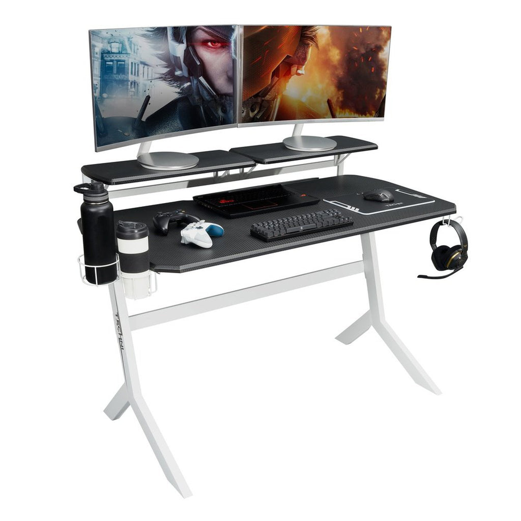 Techni Sport White Stryker Gaming Desk, White Techni Sport Gaming Desk