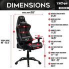 Techni Sport TS-5100 Ergonomic High Back Racer Style PC Gaming Chair, Black Techni Sport Gaming Chairs