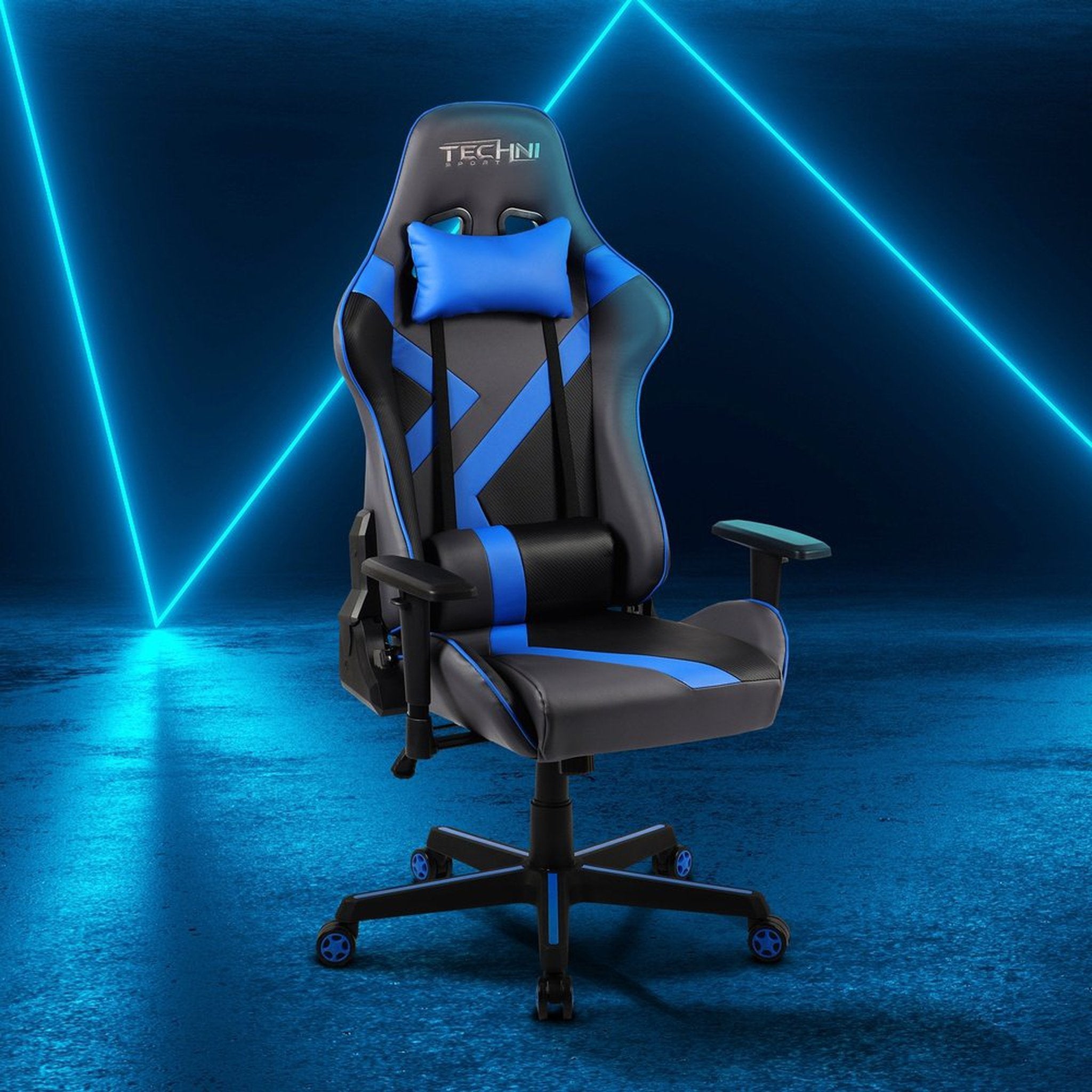 Techni Sport TS-70 Office-PC Gaming Chair, Blue Techni Sport Gaming Chairs