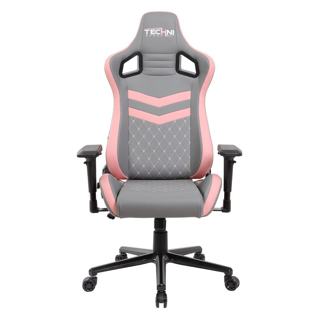 Techni Sport TS83 GameMaster Series Pink/Grey Gaming Chair High Back Racer Style Techni Sport Gaming Chairs