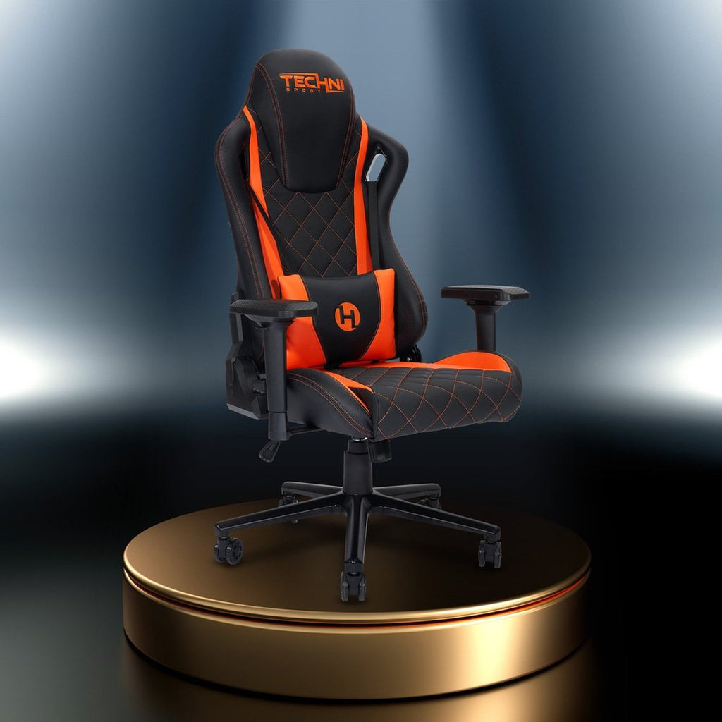 Techni Sport TS84 Orange GameMaster Series Gaming Chair Ergonomic High Back Racer Style PC Techni Sport Gaming Chairs