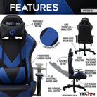 Techni Sport TS-92 Office-PC Gaming Chair, Blue Techni Sport Gaming Chairs