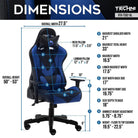 Techni Sport TS-92 Office-PC Gaming Chair, Blue Techni Sport Gaming Chairs