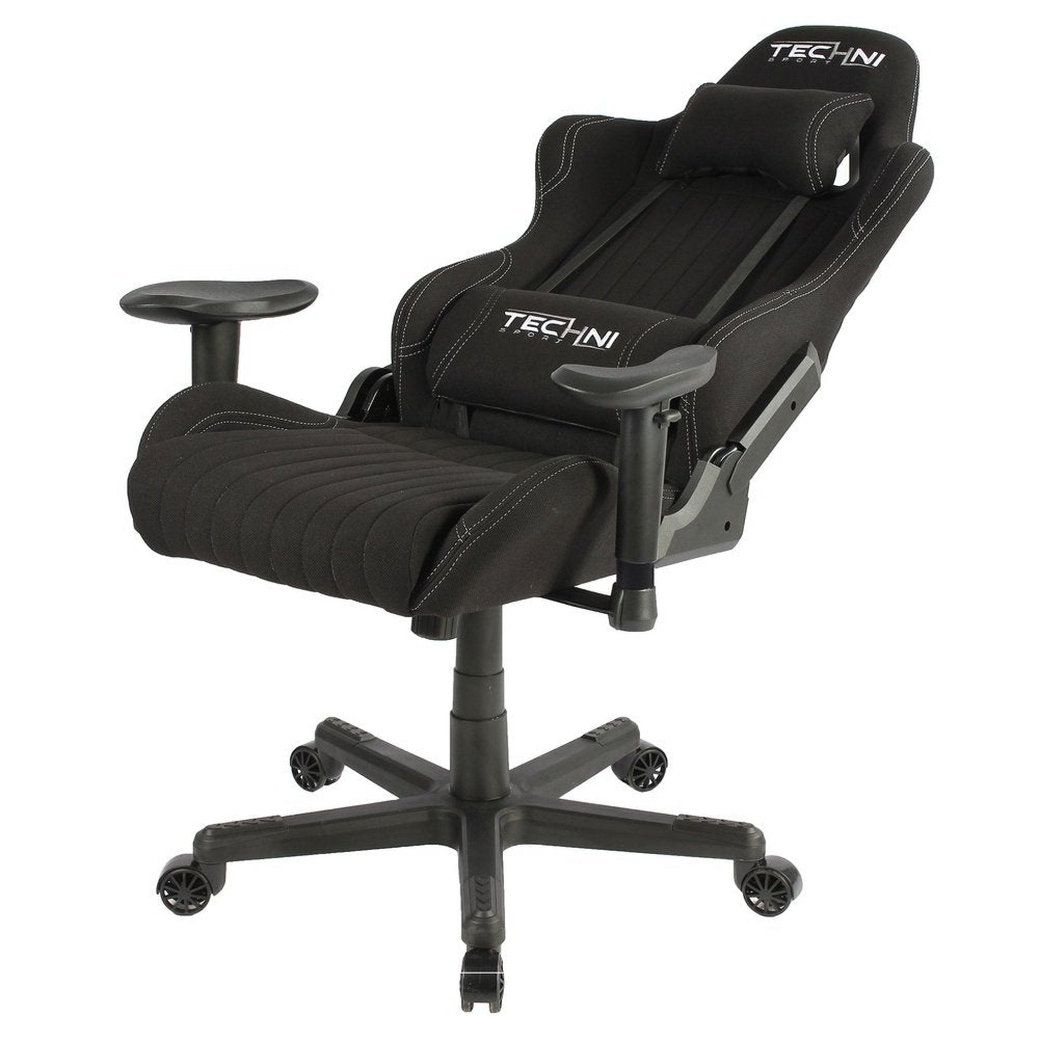 Techni Sport TS-F44 Fabric Ergonomic High Back Racer Style PC Gaming Chair, Black Techni Sport Gaming Chairs