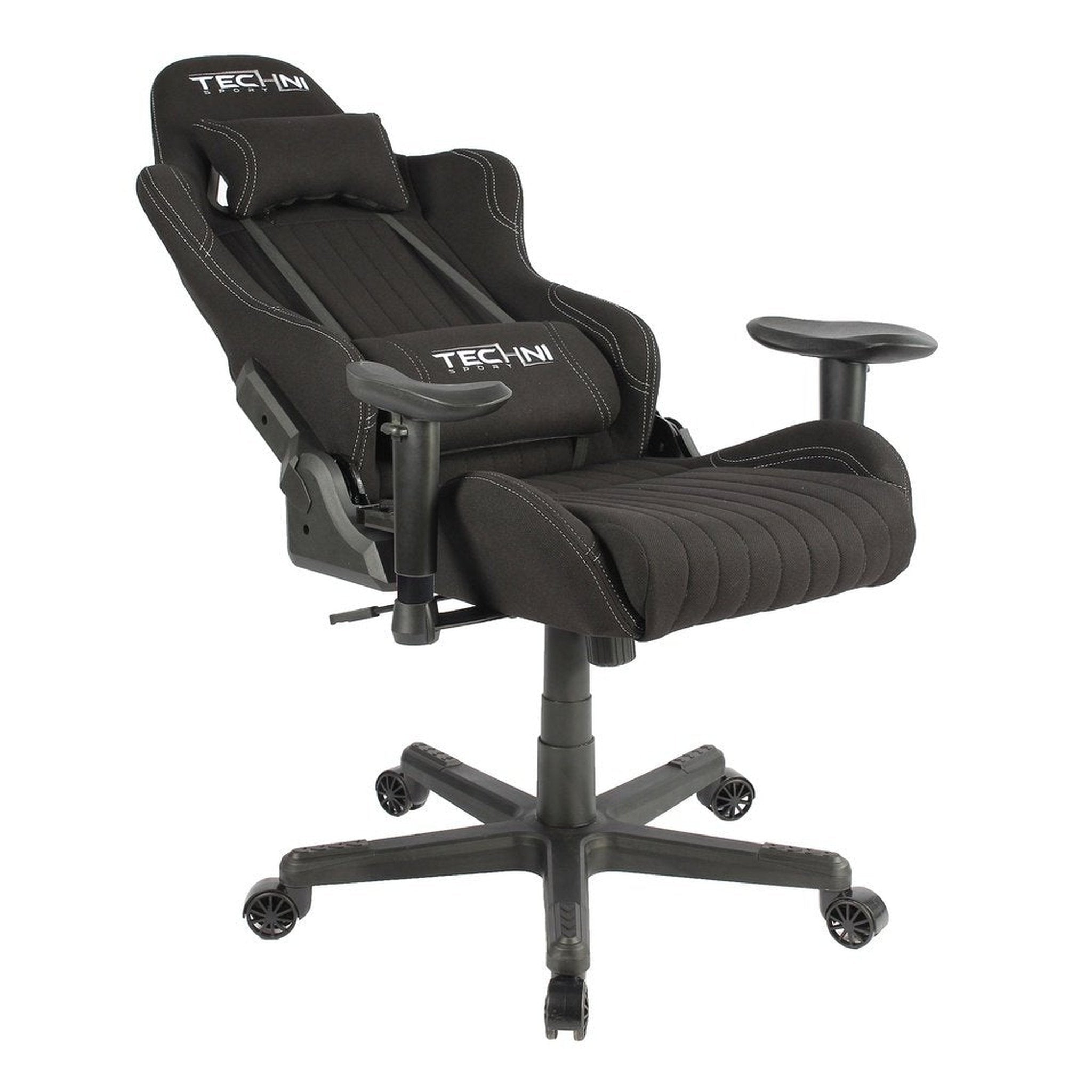 Techni Sport TS-F44 Fabric Ergonomic High Back Racer Style PC Gaming Chair, Black Techni Sport Gaming Chairs