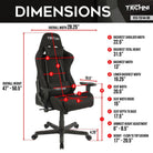 Techni Sport TS-F44 Fabric Ergonomic High Back Racer Style PC Gaming Chair, Black Techni Sport Gaming Chairs