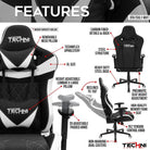 Techni Sport TS-XL1 Ergonomic High Back Racer Style PC Gaming Chair, White Techni Sport Gaming Chairs