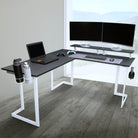 Techni Sport Warrior L-Shaped Gaming Desk, White Techni Sport Gaming Desk