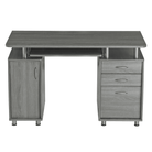 Techni Mobili Complete Workstation Computer Desk with Storage, Grey Techni Mobili 